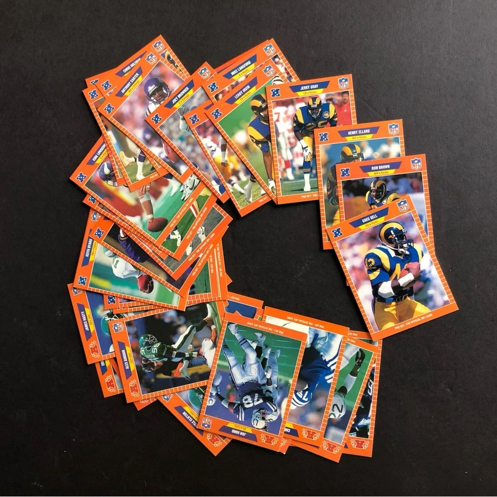 1989 NFL Offical Pro Set Football Card Lot of 120 Cards Super Bowl Excellent